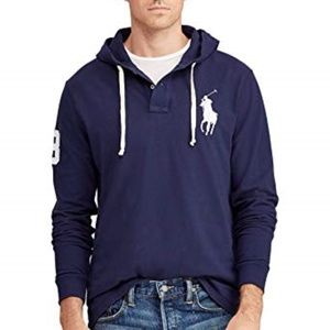 NWT Ralph Lauren LS Mesh Big Pony Hoodie Pullover